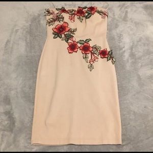 Nude Floral Dress